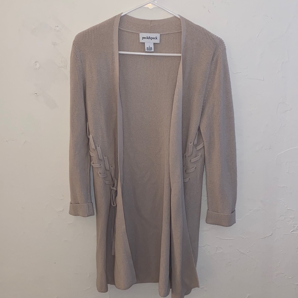 Beige Open Sweater